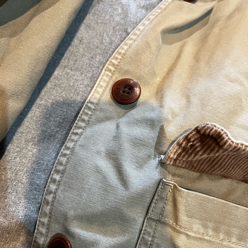 Women’s Beige Field Jacket with Corduroy Trim - Picture 7 of 9